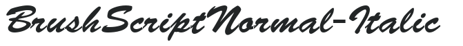 Brush Script Normal-Italic preview