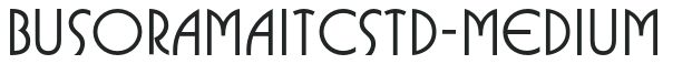 BusoramaITCStd-Medium letters preview