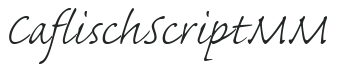Caflisch Script MM letters preview