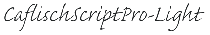 CaflischScriptPro-Light preview