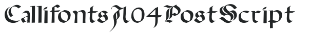 CallifontsA04PostScript letters preview