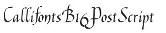 CallifontsB16PostScript letters preview