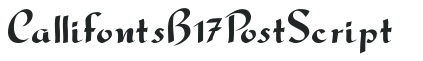 CallifontsB17PostScript letters preview