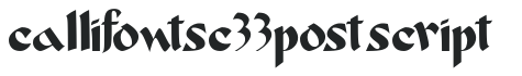 CallifontsC33PostScript letters preview