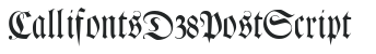 CallifontsD38PostScript letters preview