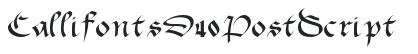 CallifontsD40PostScript letters preview