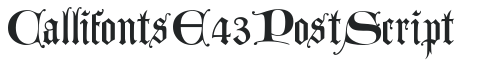 CallifontsE43PostScript letters preview