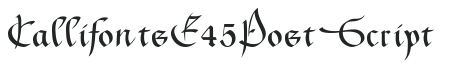 CallifontsE45PostScript letters preview