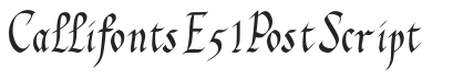 CallifontsE51PostScript letters preview