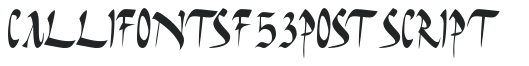 CallifontsF53PostScript letters preview