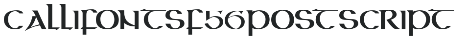 CallifontsF56PostScript letters preview