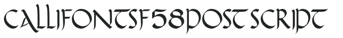 CallifontsF58PostScript letters preview