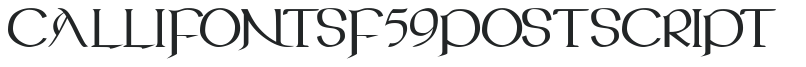 CallifontsF59PostScript letters preview