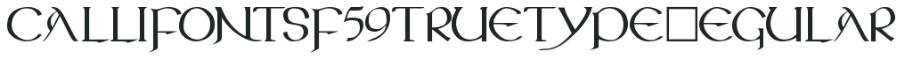 CallifontsF59TrueType Regular preview