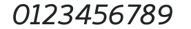Cambay Italic numbers preview