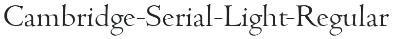 Cambridge-Serial-Light-Regular letters preview