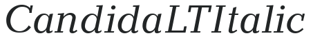 Candida LT Italic preview