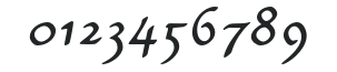 CarlinScript LT Std Initials numbers preview