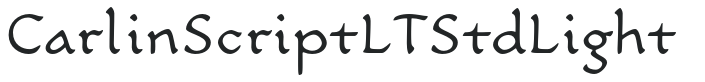 CarlinScript LT Std Light letters preview