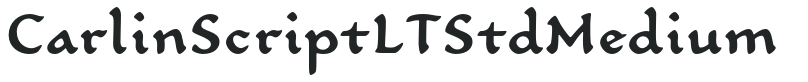 CarlinScript LT Std Medium preview