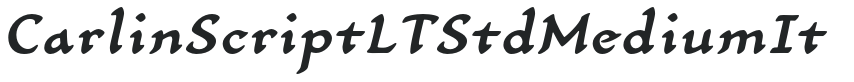 CarlinScript LT Std MediumIt preview