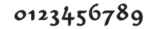 CarlinScript LT Std Medium numbers preview