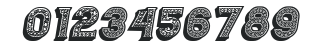 Casino 3D Lines Marquee Italic numbers preview