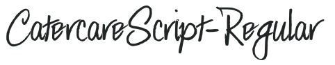 CatercareScript-Regular letters preview