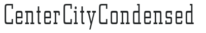 CenterCityCondensed letters preview