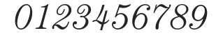 CenturyITCbyBT-LightItalic numbers preview