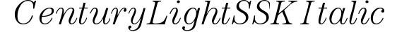 CenturyLightSSK Italic preview