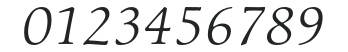Cerigo-BookItalic numbers preview