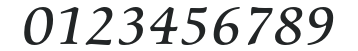 Cerigo-MediumItalic numbers preview