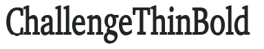 Challenge Thin Bold letters preview