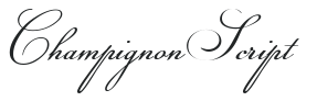 Champignon Script letters preview