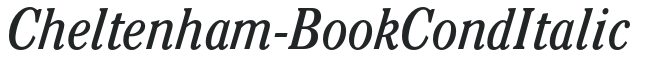 Cheltenham-BookCondItalic preview