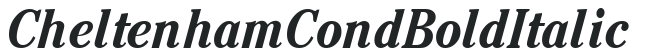 CheltenhamCond Bold Italic preview