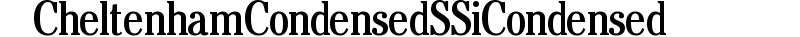 Cheltenham Condensed SSi Condensed preview