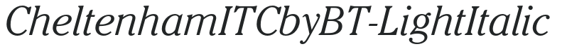 CheltenhamITCbyBT-LightItalic preview