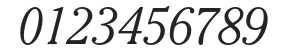 CheltenhamITCbyBT-LightItalic numbers preview