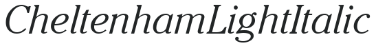 Cheltenham LightItalic preview