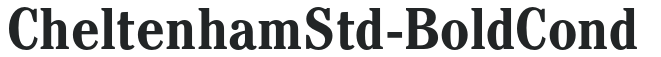 CheltenhamStd-BoldCond preview