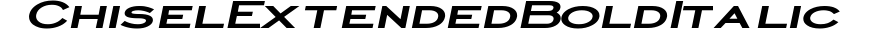 Chisel Extended Bold Italic preview
