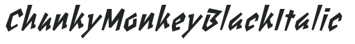 ChunkyMonkey BlackItalic preview
