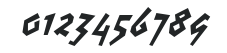 ChunkyMonkey BlackItalic numbers preview