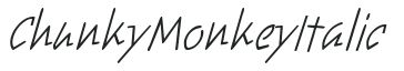 ChunkyMonkey Italic preview