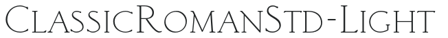 ClassicRomanStd-Light letters preview