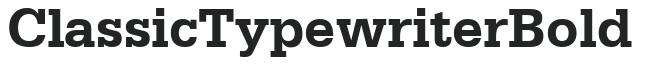 Classic Typewriter Bold preview