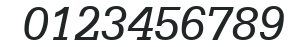 Classic Typewriter Italic numbers preview