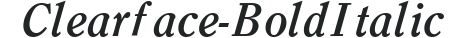 Clearface-BoldItalic preview